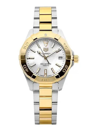 Aquaracer Date Quartz Watch Gold Silver - TAG HEUER - BALAAN 2