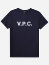 VPC Logo Organic Cotton Short Sleeve T-Shirt Navy - A.P.C. - BALAAN 3