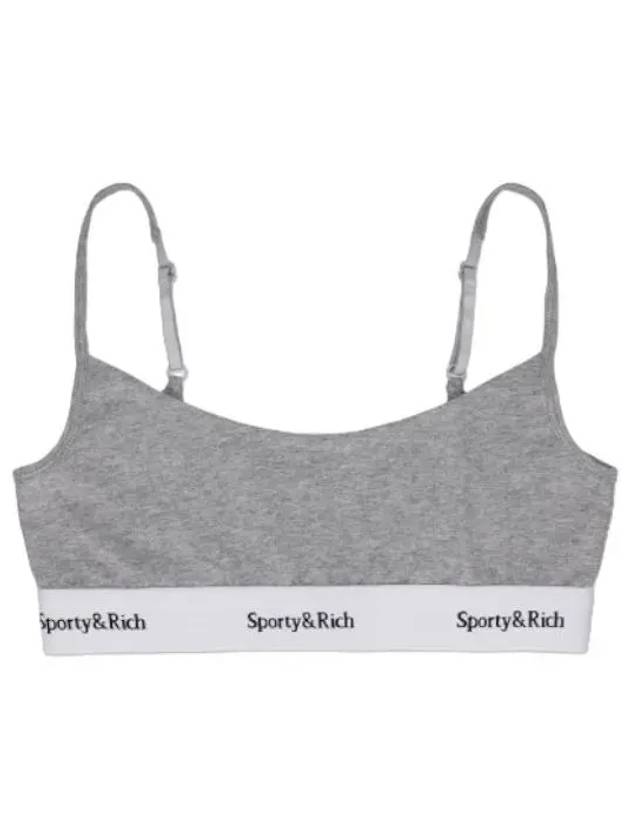 Serif Logo Bra Gray Training Sports - SPORTY & RICH - BALAAN 1