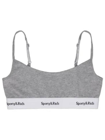 Serif Logo Bra Gray Training Sports - SPORTY & RICH - BALAAN 1