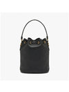 Vitello Phoenix Gold Plated Logo Leather Bucket Bag Black - PRADA - BALAAN 6