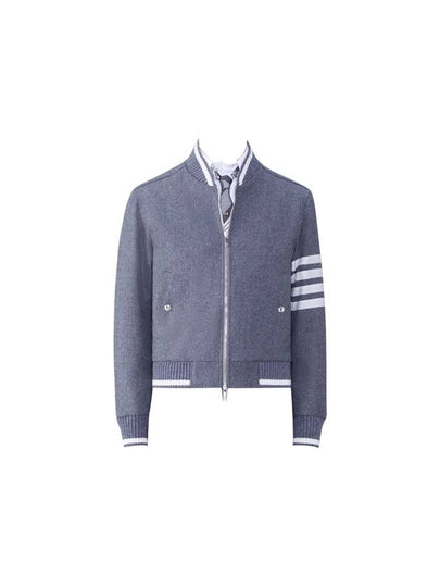 4 Bar Stripe Bomber Jacket Grey - THOM BROWNE - BALAAN 2