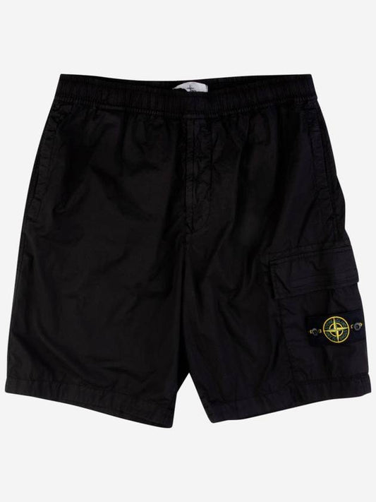 Cotton Short Pants Black - STONE ISLAND - BALAAN 2