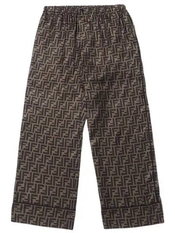 Brown twill pants - FENDI - BALAAN 1