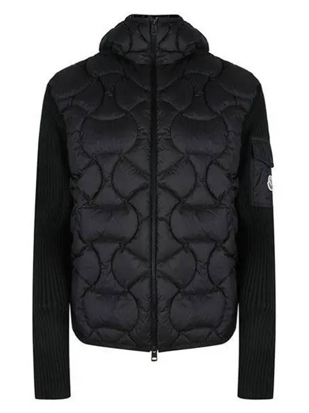 Padded Hooded Cardigan Black - MONCLER - BALAAN 2