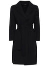 ARONA Belted Wool Coat Black 90161309 013 - MAX MARA - BALAAN 2