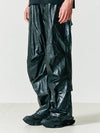 VCL Crack Leather Parachute Cargo Banding Pants Black - S SY - BALAAN 2