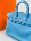 Birkin 25 Swift Celeste 7N Palladium Hardware - HERMES - BALAAN 10