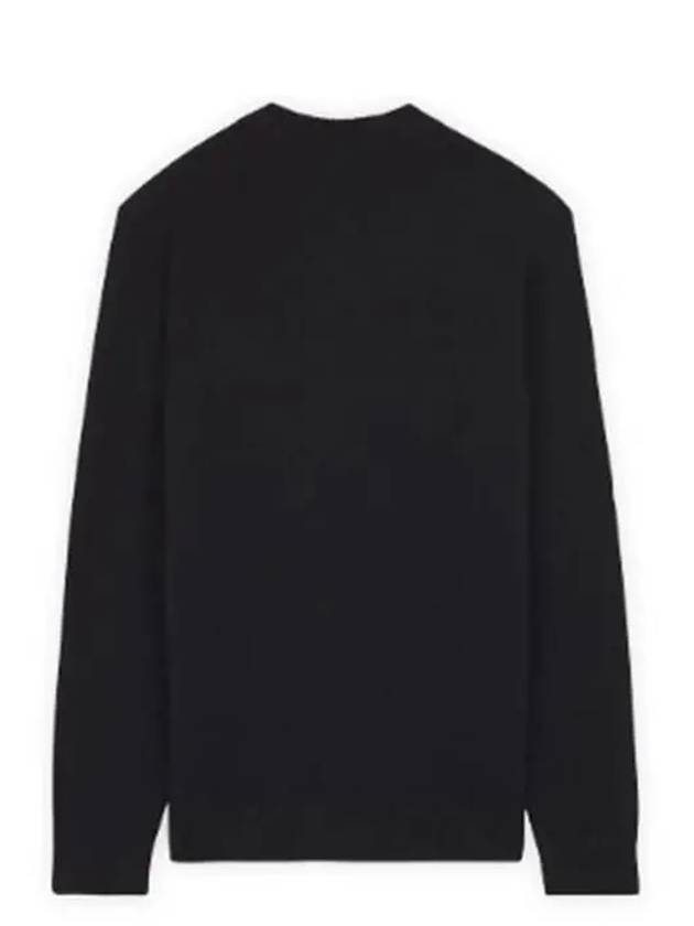 Bold Fox Head Patch Regular Lambswool Cardigan Black - MAISON KITSUNE - BALAAN 3