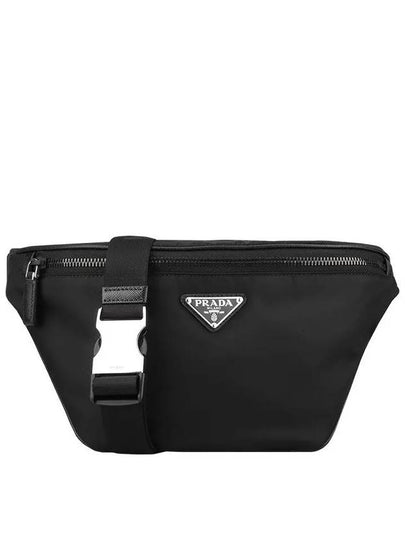 Logo Re-Nylon Fabric Belt Bag Black - PRADA - BALAAN 2