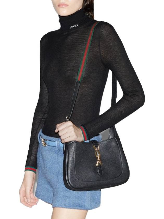 Jackie 1961 Small Shoulder Bag Black Leather 810232AAD5V1060 - GUCCI - BALAAN 4