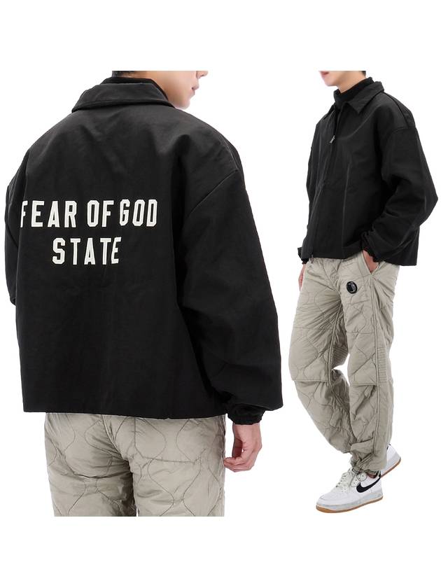 Texture Bag Logo Track Jacket 202BT246380F BLACK - FEAR OF GOD - BALAAN 1