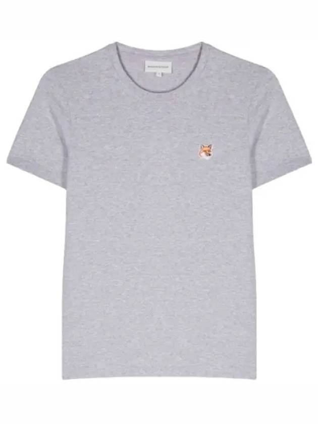 Fox Head Patch Regular Short Sleeve T-Shirt Grey - MAISON KITSUNE - BALAAN 2