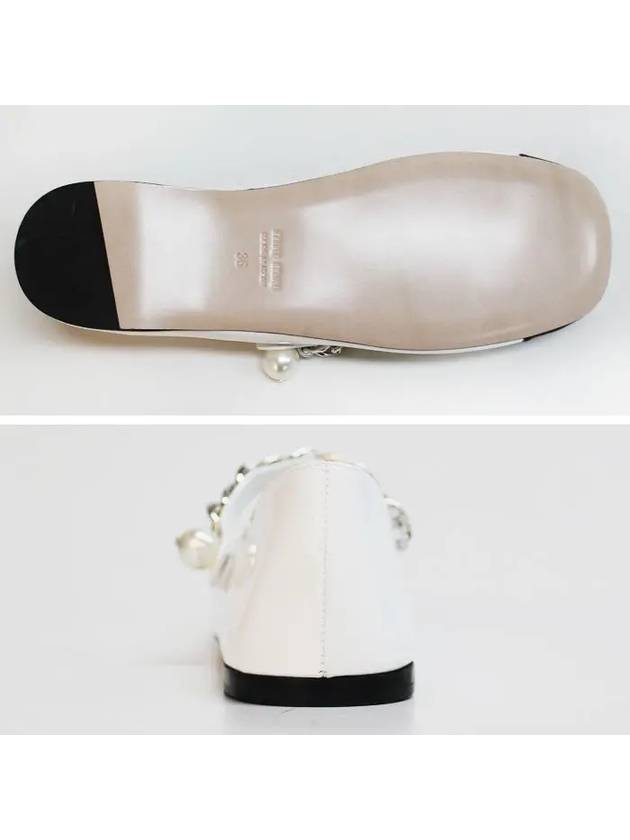 Miu Miu Patent Leather Ballerina Flats Black White - MIU MIU - BALAAN 5