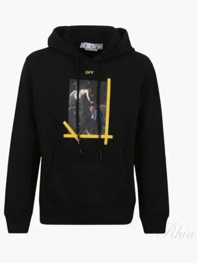 Arrow Graphic Slim Fit Hoodie Black - OFF WHITE - BALAAN 2