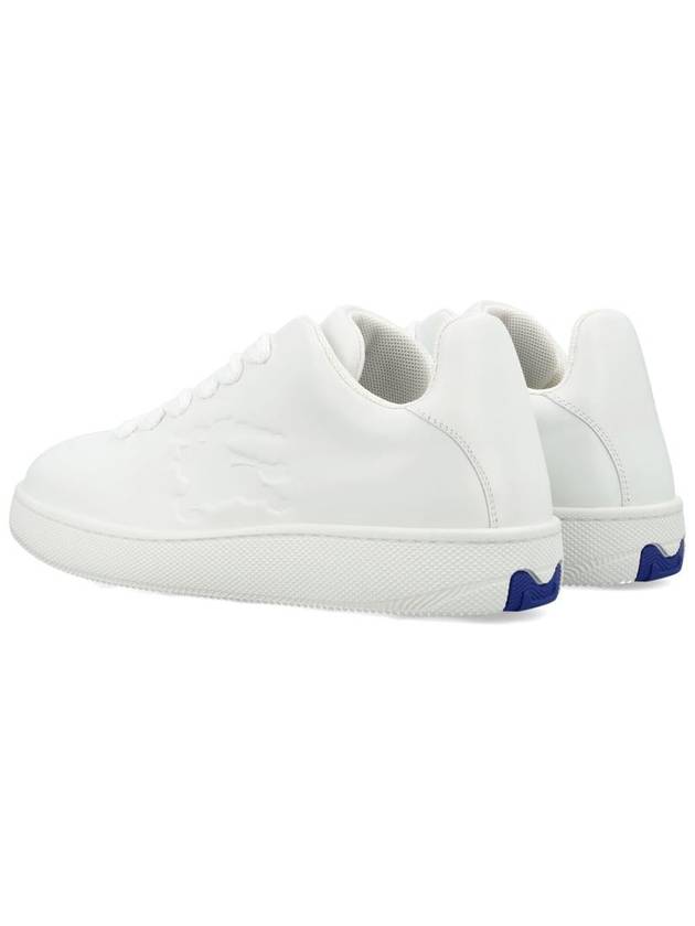 Kids Embossed Logo Leather Sneaker White - BURBERRY - BALAAN 5