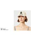 Isabel Marant Women's Tyrone Logo Cap Ecru Black CQ001XFB A3C05A ECBK - ISABEL MARANT ETOILE - BALAAN 3