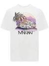 Zewel Print Cotton Short Sleeve T-Shirt White - ISABEL MARANT - BALAAN 3