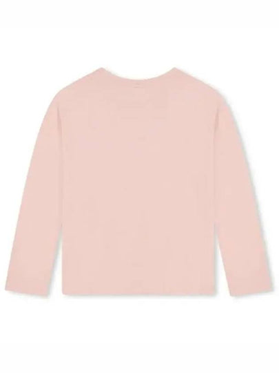 Kids Logo Long Sleeve T shirt Pink - CHLOE - BALAAN 2