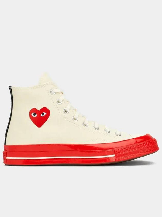 x Converse Chuck 70 High Red Sole White A01794C - COMME DES GARCONS PLAY - BALAAN 1