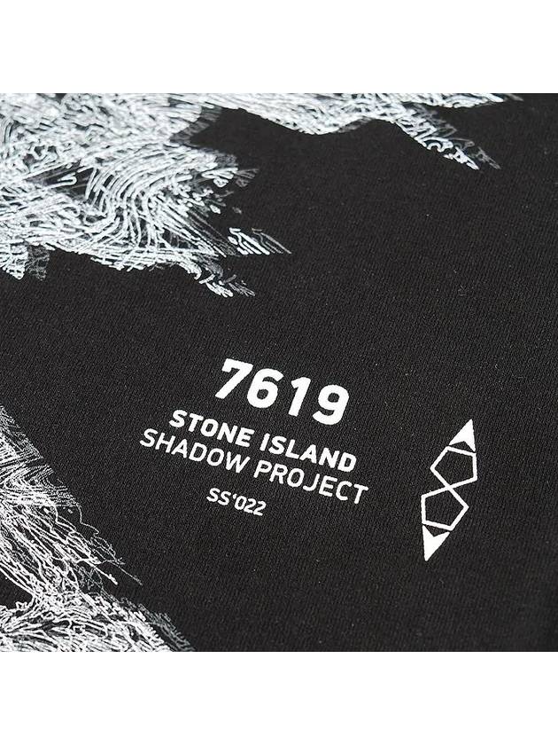 Shadow Project Graphic Short Sleeve T-Shirt Black - STONE ISLAND - BALAAN 5