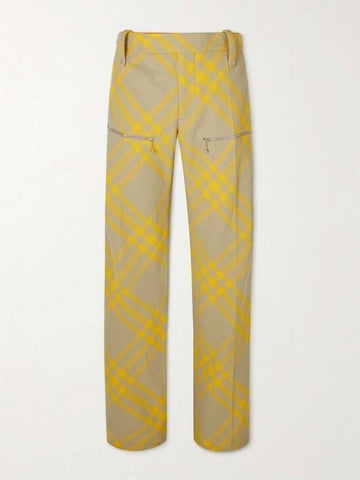 Wide Leg Check Virgin Wool Trousers 8079153 B0080975210 - BURBERRY - BALAAN 1