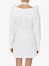 Cotton Open Shoulder Shirt Mini Dress White - ALEXANDER WANG - BALAAN 5