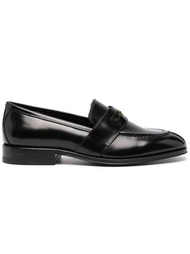 Women's Triomphe Polished Bullskin Loafers Black - CELINE - BALAAN 1