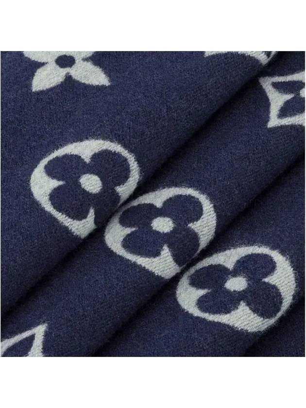 All About Monogram Wool Scarf Navy - LOUIS VUITTON - BALAAN 4