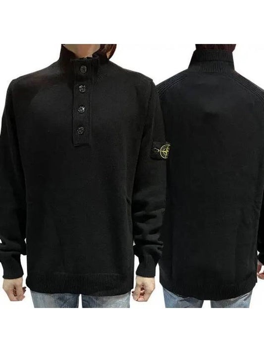 Wappen patch half zip up button knit 33658347 1095728 - STONE ISLAND - BALAAN 1