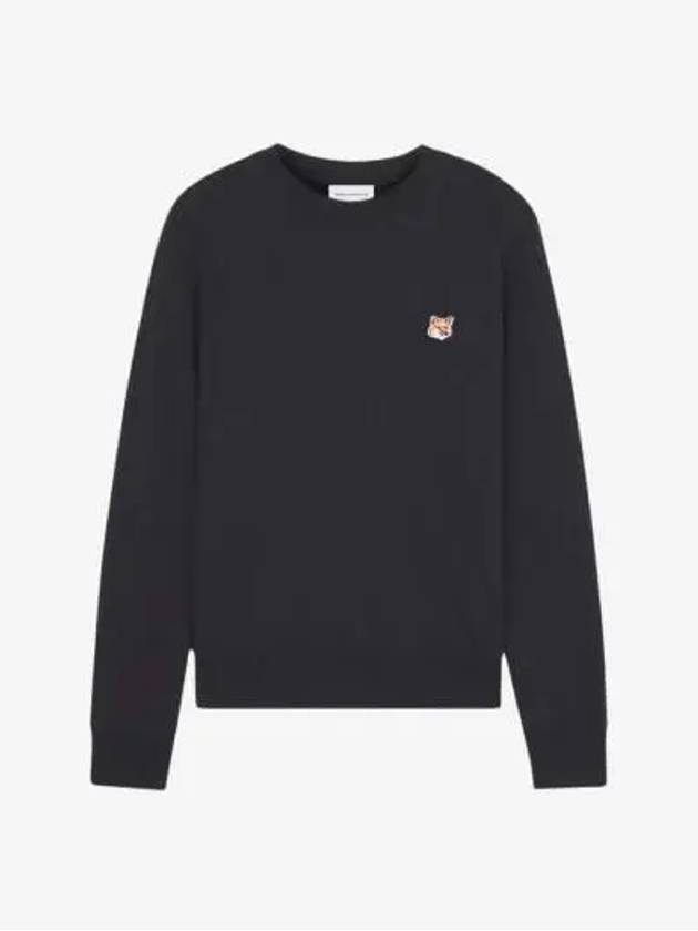 Fox Head Patch Regular Sweatshirt Black - MAISON KITSUNE - BALAAN 2