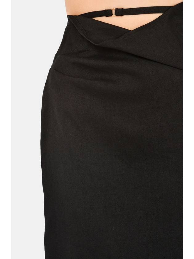 La Jupe Drap A Line Skirt Black - JACQUEMUS - BALAAN 5