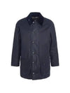 Men's Beaufort Wax Jacket Navy - BARBOUR - BALAAN 2