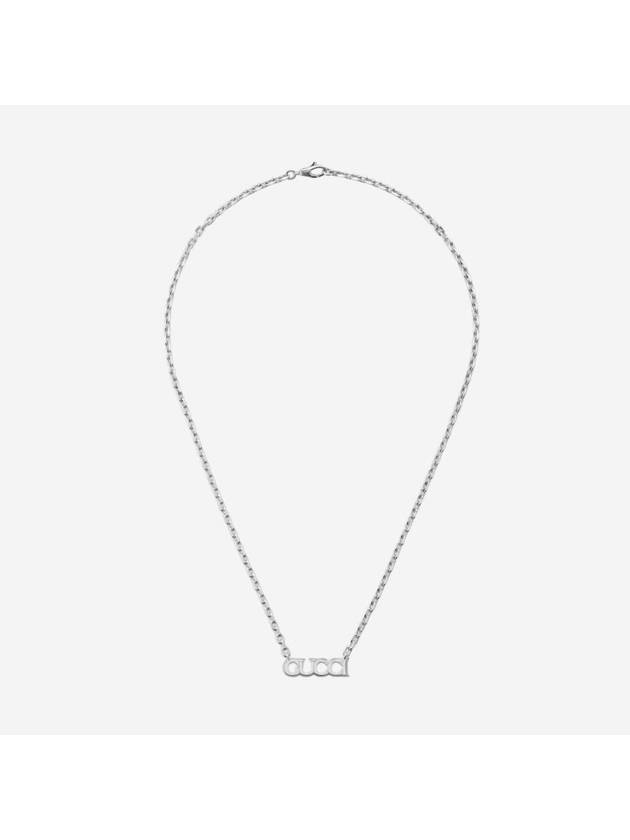 Necklace Script Pendant 925 Sterling Necklace Silver - GUCCI - BALAAN 1