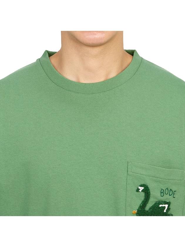 MRF23CS055 GREEN Men s Short Sleeve T Shirt Boxy Fit - BODE - BALAAN 8