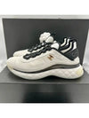 Mixed fiber women s sneakers white gold G45331 - CHANEL - BALAAN 4