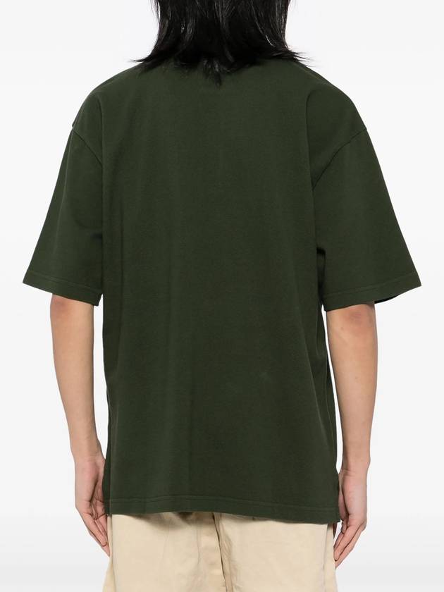 Bold Fox Head Patch Oversized Polo Shirt Green - MAISON KITSUNE - BALAAN 5