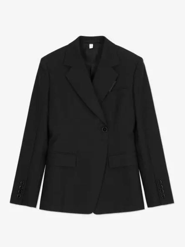 Women's Wool Tailored Blazer Jacket Black - BURBERRY - BALAAN 2