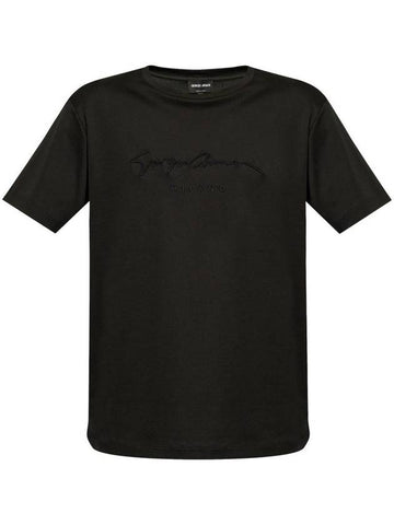 Giorgio Armani Pure Cotton Interlock Signature Logo T-Shirt Clothing - GIORGIO ARMANI - BALAAN 1