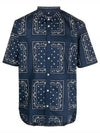 La Chemise Melo Paisley Bandana Short Sleeve Shirt Navy - JACQUEMUS - BALAAN 1