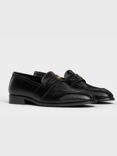 Women's Triomphe Polished Bullskin Loafers Black - CELINE - BALAAN 2