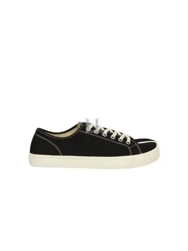 Tabi Cotton Low Top Sneakers Black - MAISON MARGIELA - BALAAN 2