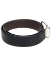 Reversible Leather Belt Brown Black - PRADA - BALAAN.