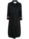 Poly Twill Car Single Coat Black - THOM BROWNE - BALAAN 2