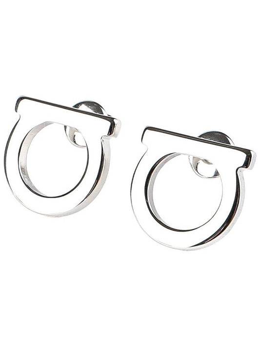 Gancini Earrings Silver - SALVATORE FERRAGAMO - BALAAN 2