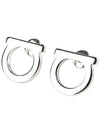 Gancini Earrings Silver - SALVATORE FERRAGAMO - BALAAN 2