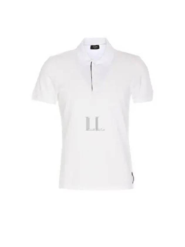 Piqué Polo Shirt White - FENDI - BALAAN 2