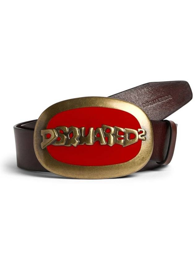 leather belt BEM0293 12900001 M2035 BROWN - DSQUARED2 - BALAAN 3