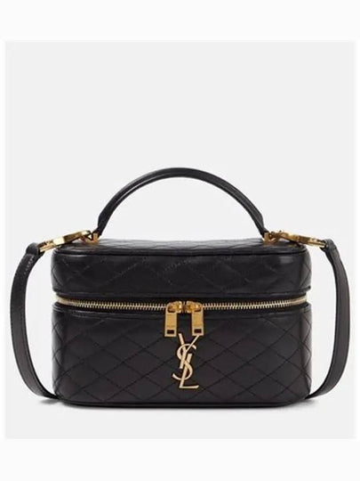 Gabi Mini Vanity Lambskin Tote Bag Black - SAINT LAURENT - BALAAN 2