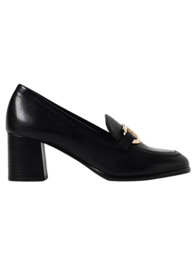 Gancini Ornament Heel Loafer Black - SALVATORE FERRAGAMO - BALAAN 1